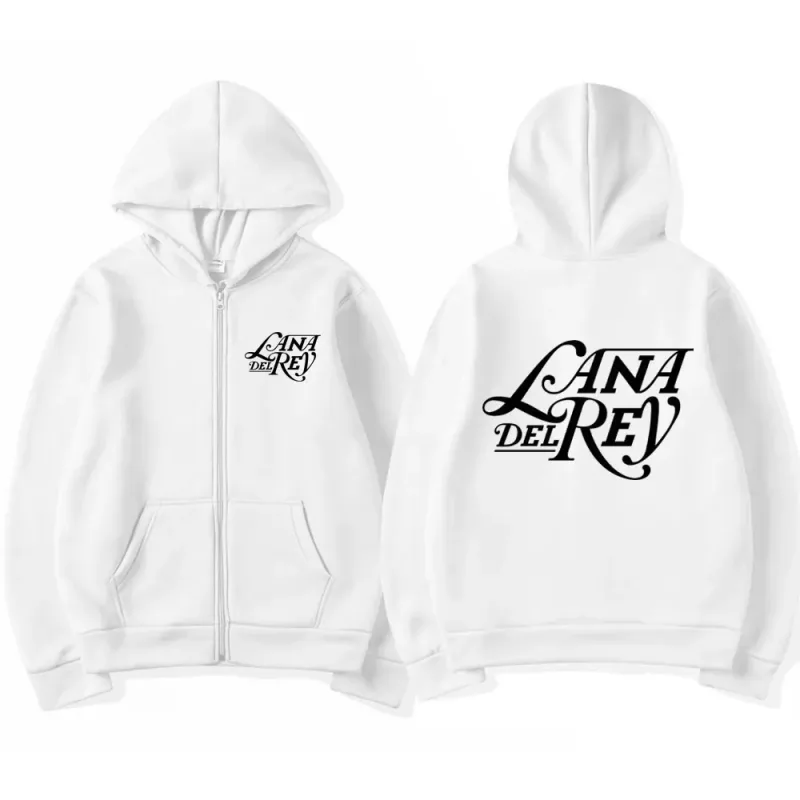 Lana Del Rey Graphic Logo Zipper Hoodie Lalaki Babae Vintage Oversized Zip Up Sweatshirt Fashion Fleece Hoodies Jackets Streetwear — image 5