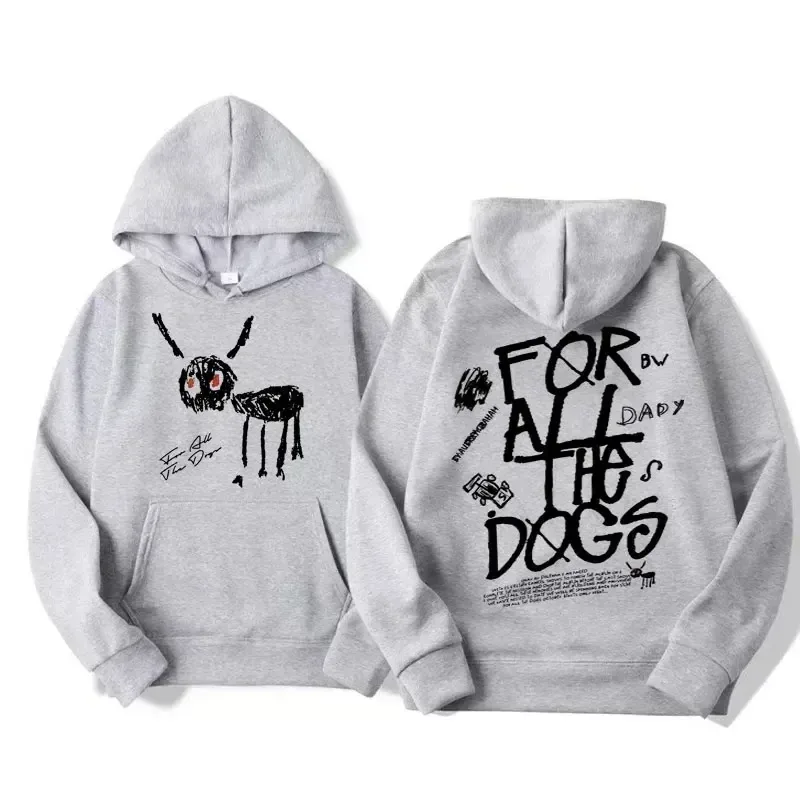 Men Women Fashion Hip Hop Pullovers Sweatshirt Vintage Streetwear Hoodie Rapper Drake New Album for All The Dogs Graphic Hoodies — image 4