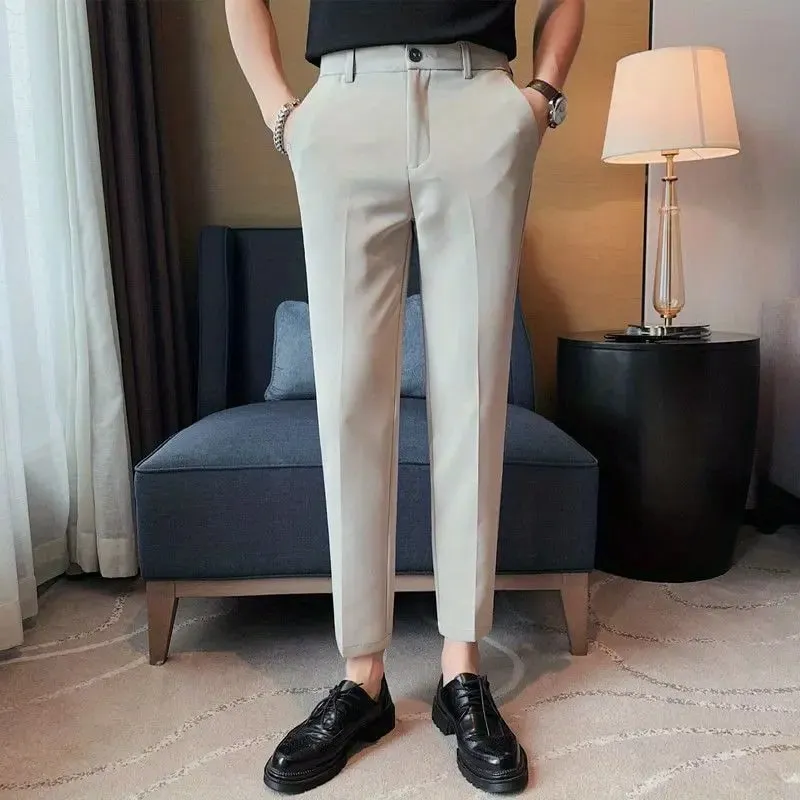 2026 Autumn New Men's Brand Slim Straight Casual Pants Men's Trend Spring and Autumn Black Trousers Men Stretch Jeans Hombre — image 10