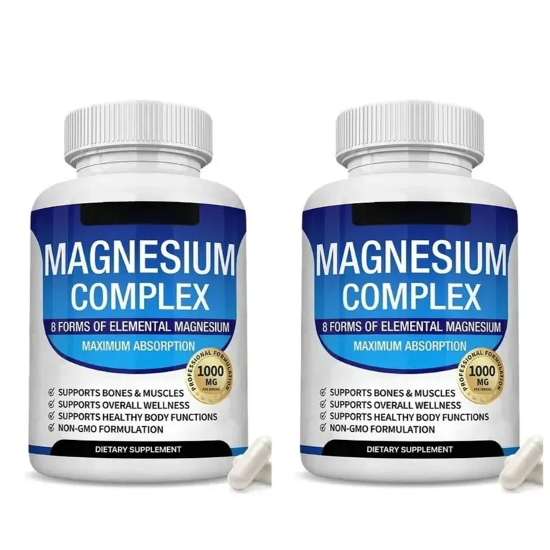 Magnesium Complex Kapsler 8 Former 1000mg Oxid Glycinate Malat Til Søvn Knogle Muskel & Wellness Support Voksen 90 Count — image 9