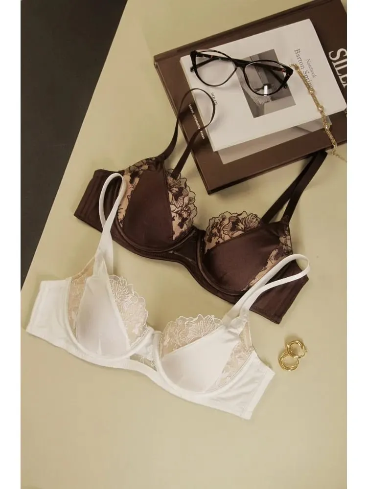 New Lace Push Up Bra Set Large Bust Minimizer & Lifting Side Support Reduces Armpit Fat Anti-Sagging Thin Wireless BANERDANNI — image 3
