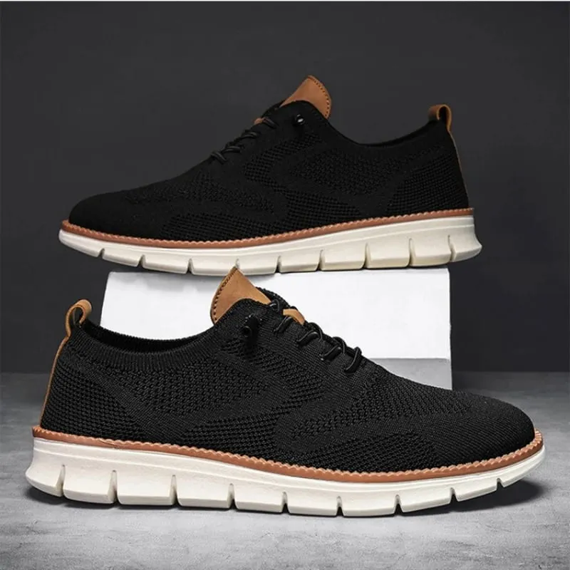 Homens malha malha tênis casuais leve rendas até sapatos de caminhada flexível antiderrapante macio respirável tamanho grande calçados masculinos ao ar livre