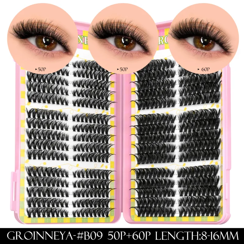 Lash Clusters 540pcs 60D+100D Eyelashes Extensions 2style Mixed Lash Book Fluffy Cat Eye Eyelashes False Lashes Makeup — image 15
