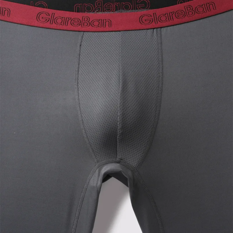 4 Stück gemischte Farben, schnell trocknende Boxershorts mit langem Bein, Unterhose, Unterwäsche für Zuhause und Sport, hochwertige Herrenhöschen — image 11