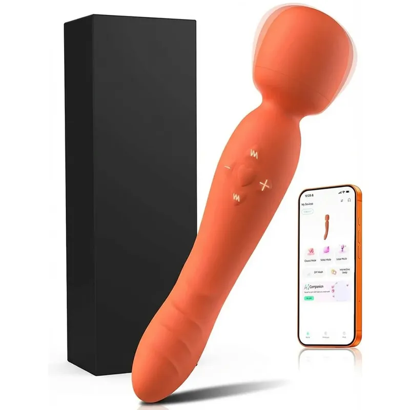 التطبيق الذكي اللاسلكي عن بعد AV العصا السحرية هزاز قوي G بقعة البظر محفز لعبة الجنس النساء USB قابلة للشحن مقاوم للماء الكبار