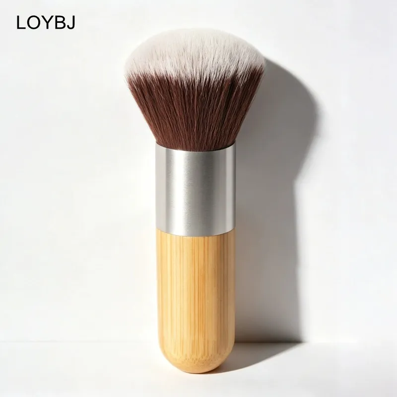 Bamboo Handle Foundation Brush Loose Powder Makeup Brushes Blush Contour Liquid Foundation Cream Professional Face Beauty Tools — image 5