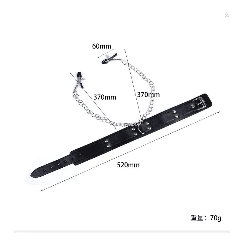 Mga Larong Pang-adulto Mga Sexy na Laruan Para sa Babae Mag-asawa BDSM Pagkaalipin Fetish Collar Chain Collars Nipple Clamps Vagina Clitoris Sex Products 18+ — image 4