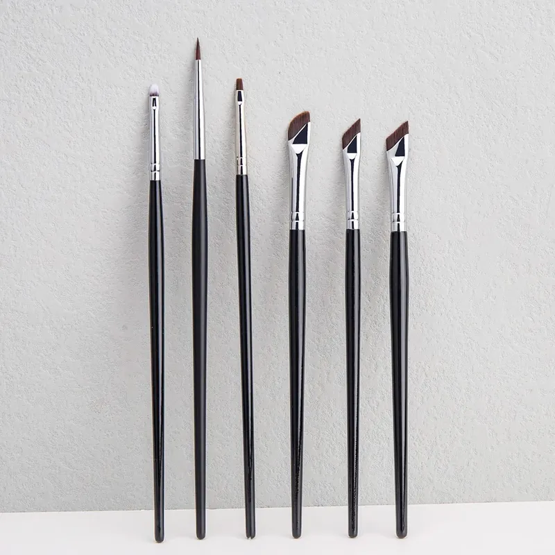 Ensemble de pinceaux de maquillage pour Eyeliner en Gel fin, ensemble de pinceaux pour Eyeliner à dessus plat, correcteur, outil de maquillage détaillé, 5/6 pièces