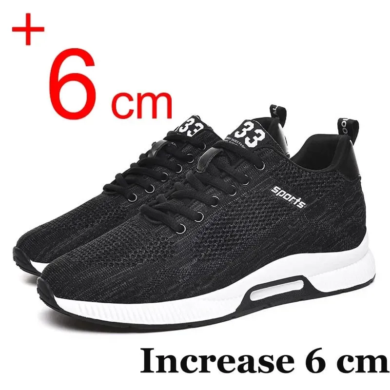 Men Increase Insole 6CM Sports Casual Height Shoes 48 Men Sneakers Elevator Shoes Hidden Heels Breathable Heightening Shoes — image 7