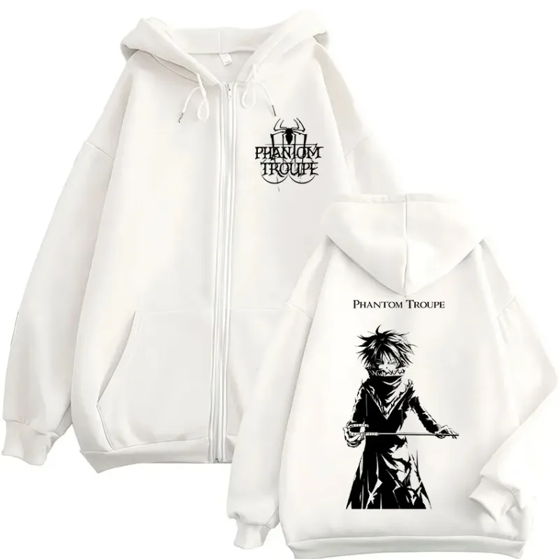 Anime Hunter x Hunter Feitan Portor Zipper Hoodies Men Women Clothing Oversized Fleece Zip Up Hooded Sweatshirts Coat Streetwear — image 4