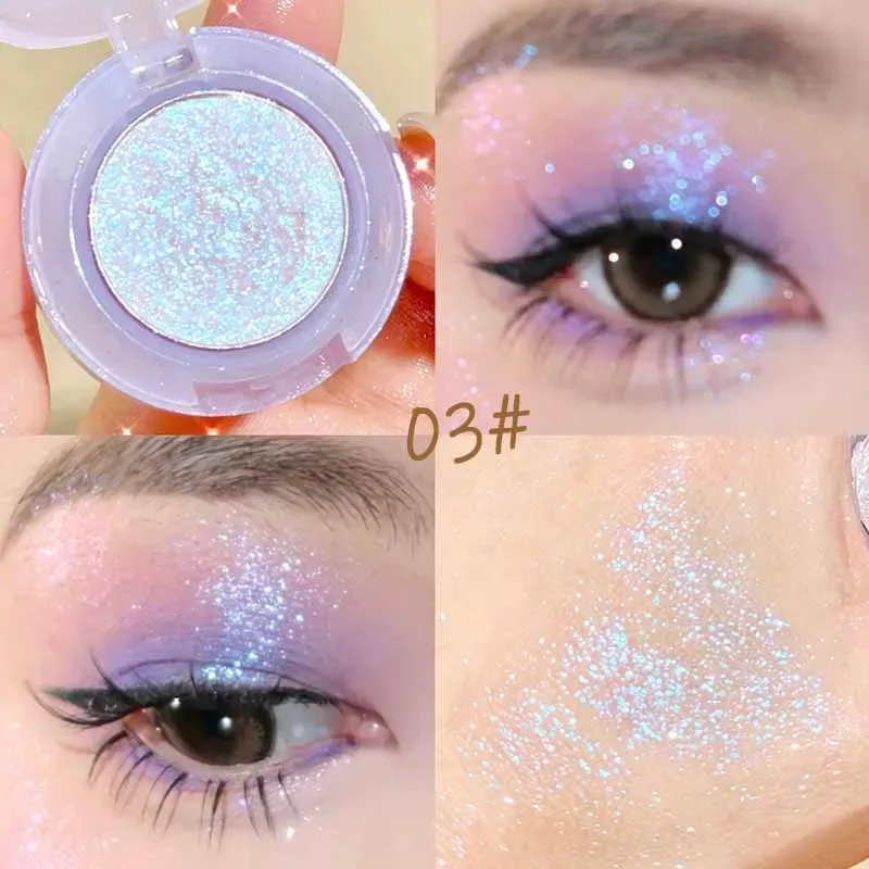 1 Pcs Monochrome High Gloss Waterproof Eye Shadow Peachy Pink Long Lasting Silky Easy To Color Diamond Shiny Eye Shadow Cosmetic — image 9