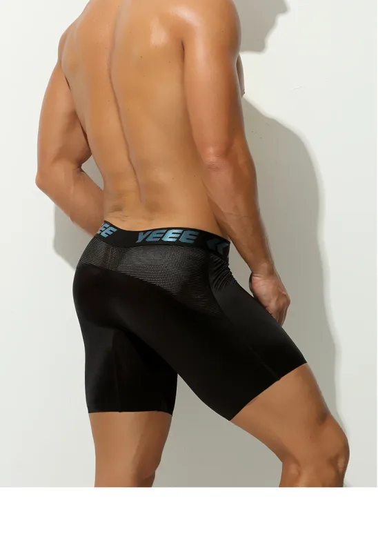 Panlalaking Kasuotang Panloob na Pagpahaba Ice Silk Sport Boxers Underpants Sexy Toy Mens Panties Running Loose Lingerie Big Size Boxer Shorts — image 24