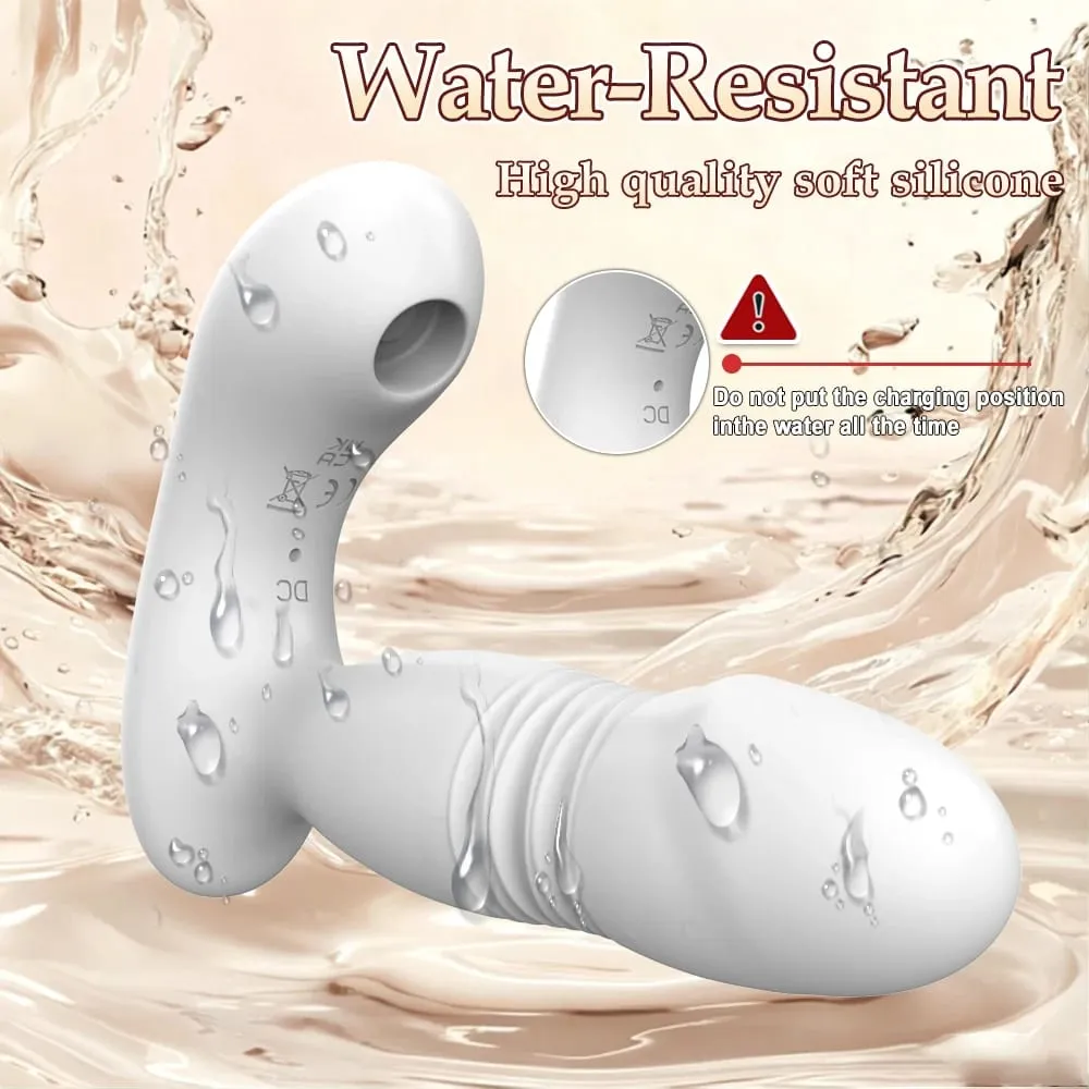 Thrusting Dildo Upgraded Sex Toy 9 Frequency Vibrating G Spot Clit Nipple Wearable Vibrator Adult Sex Toys for Female Couple — image 5