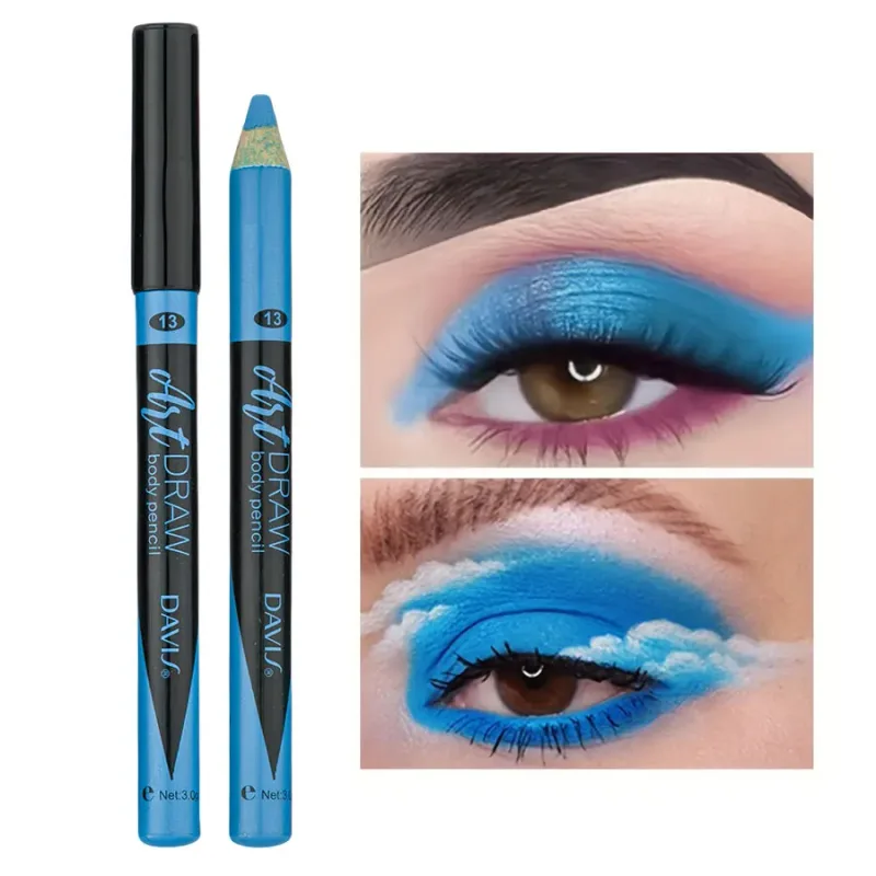 15 Color Eyeliner Lip Liner Pen Black Blue Multicolor Metallic Pearly Glitter Matte Finish Punk Smokey Style Eye Makeup Pen — image 5