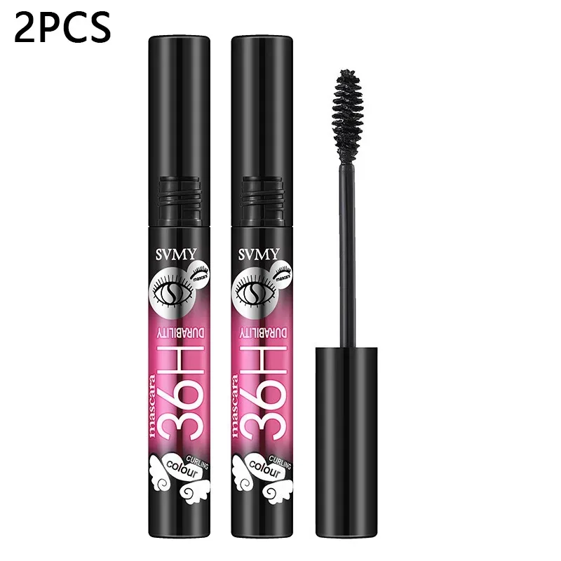 Fiber Mascara Black Thick Curly Lasting Waterproof Sweat-proof Lengthening Mascara Volumizing Natural Eye Lashe Extension Makeup