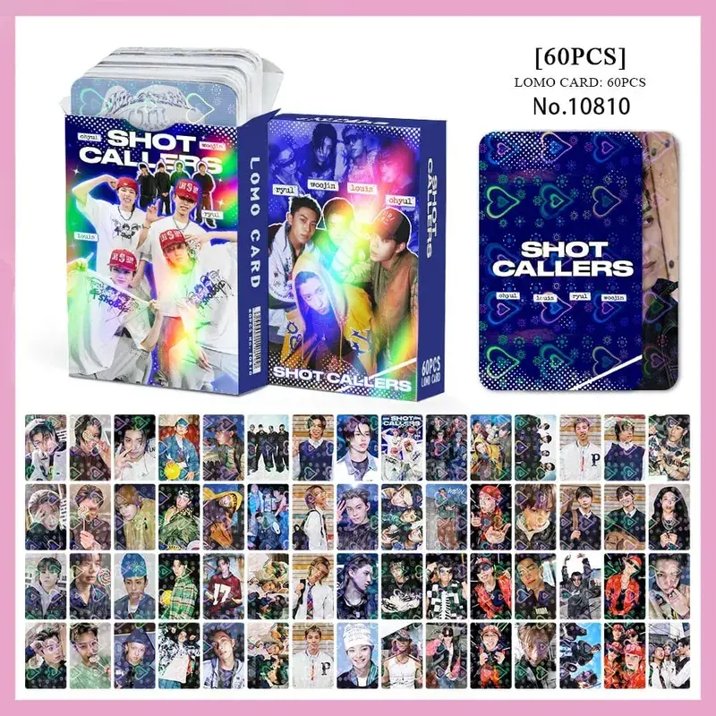 60pcs New Album LNGSHOT SHOT CALLERS Photocards Stickers Kpop Merch Lomo Cards Set Fans Collection Cards Gifts — image 8