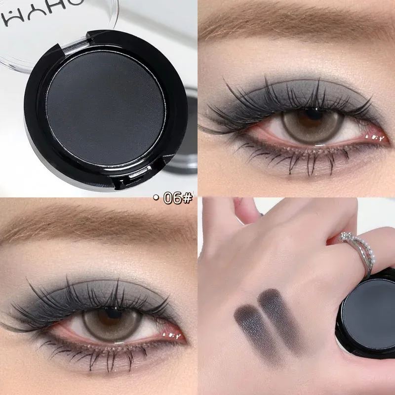 Mini Matte Smoky Blue Red Monochrome Eyeshadow Palette Natural White Light Highlighter For Delicate Eye Contouring Brightens