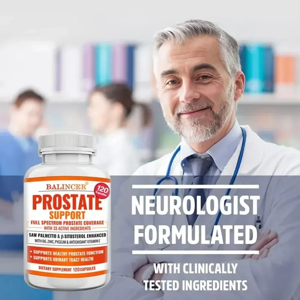 Prostate Supplements Saw Palmetto Prostate Health Support with 33 Ingredients for Healthy Urination Frequency & Improve Sleep — image 2