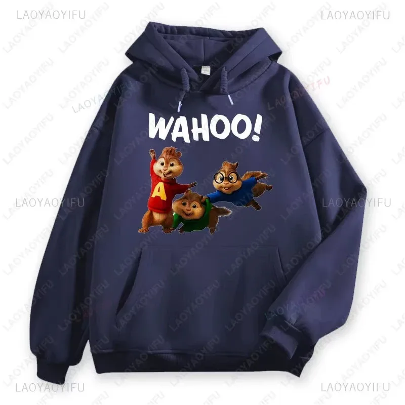 Alvin and The Chipmunks Anime Hoodies Eco Friendly A Letters Printing Sweatshirt Casual Streetwear Unisex Pullovers promo — image 10