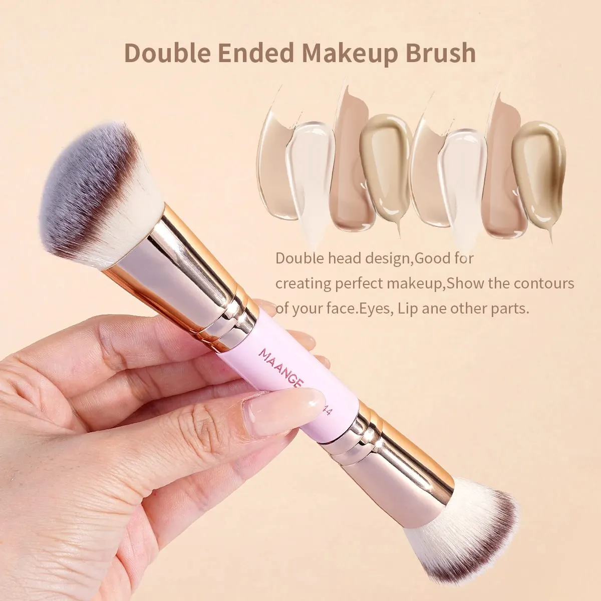 20pcs Professional Makeup Brush Set with Storage Bag Foundation Brush Powder Brush Eyeshadow Brush Basic Makeup Brushes — image 3