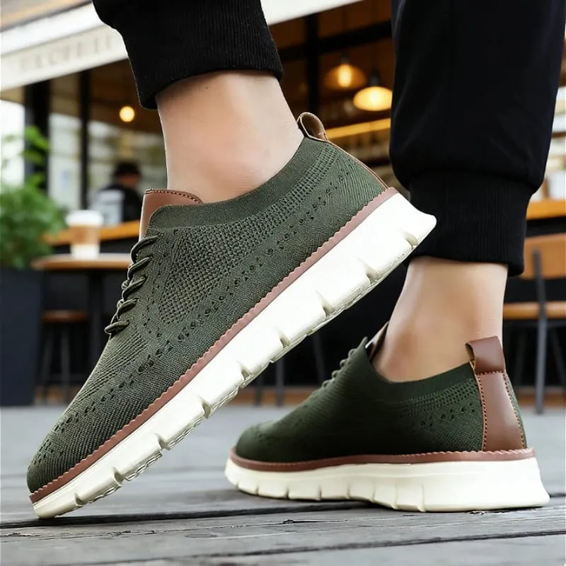 Fashion Men's Casual Shoes Breathable Minimalist Shock-Absorbing Lace-Up Walking Shoes Comfortable Casual Travel Sneakers Men — image 7