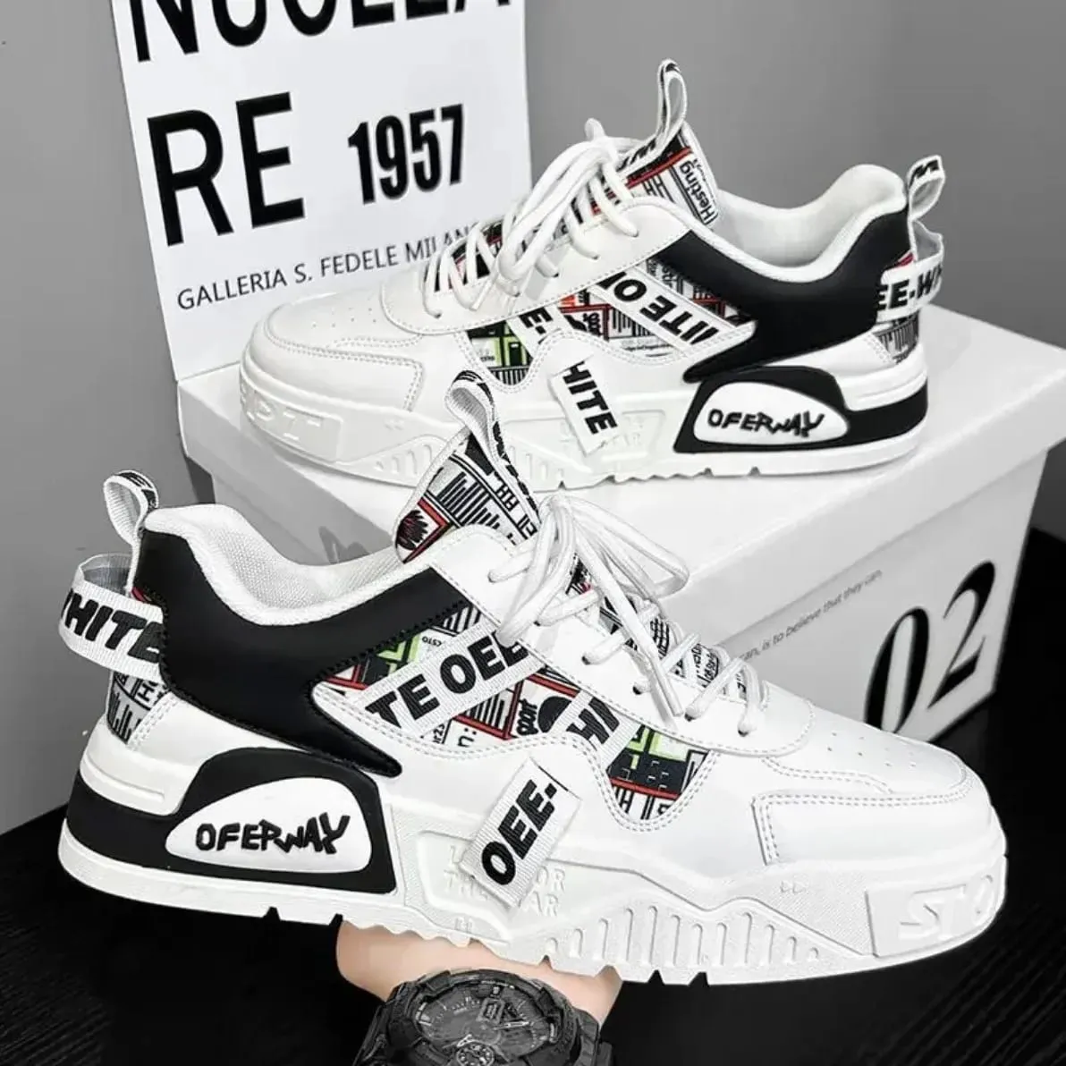 New Skateboard Mens Shoes Summer Sneakers Leather Casual Fashion Outdoor Running Sports Hiking Tennis Platform Designer Luxury — image 2