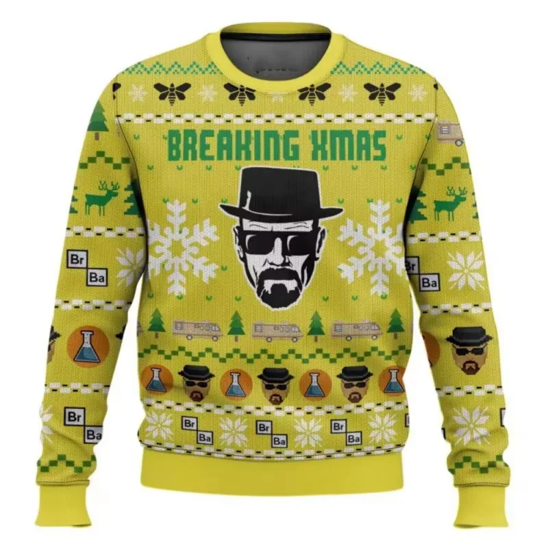 Let Him Cook Breaking Bad Movie 2026 New Christmas Happy Fashion Cartoon Men and Women Street Hip Hop Couple Sweatshirt — image 2