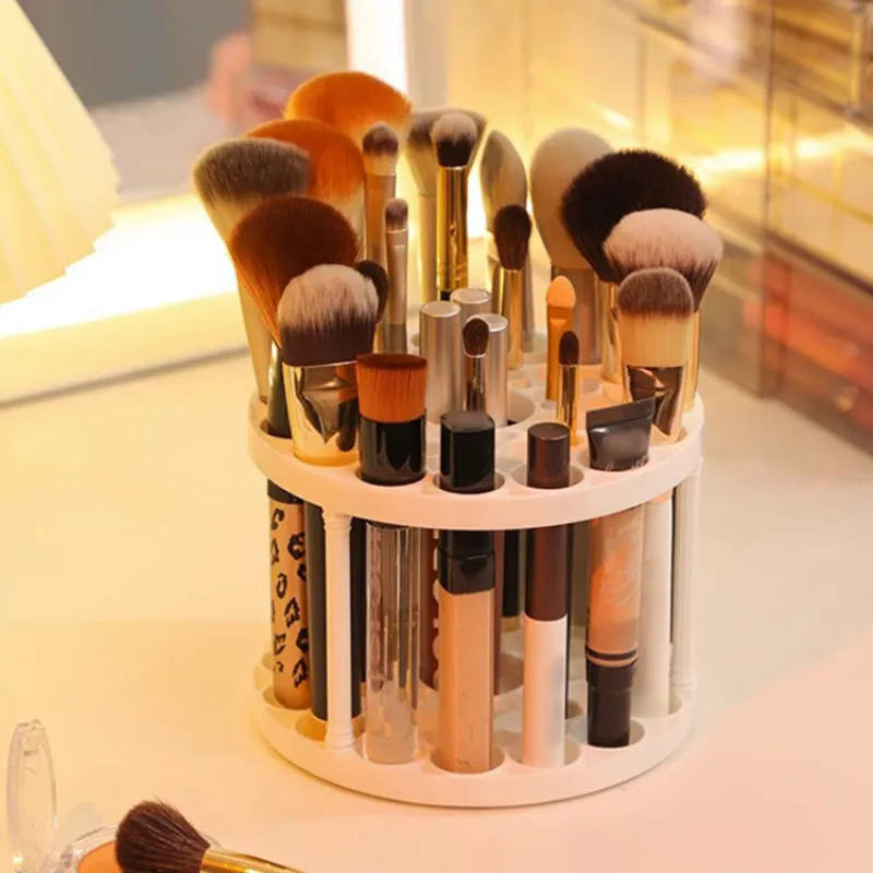 45-Hole Rotating Makeup Brush Stand – Keep Brushes Visible & Within Reach Beauty Storage Organizer — image 5