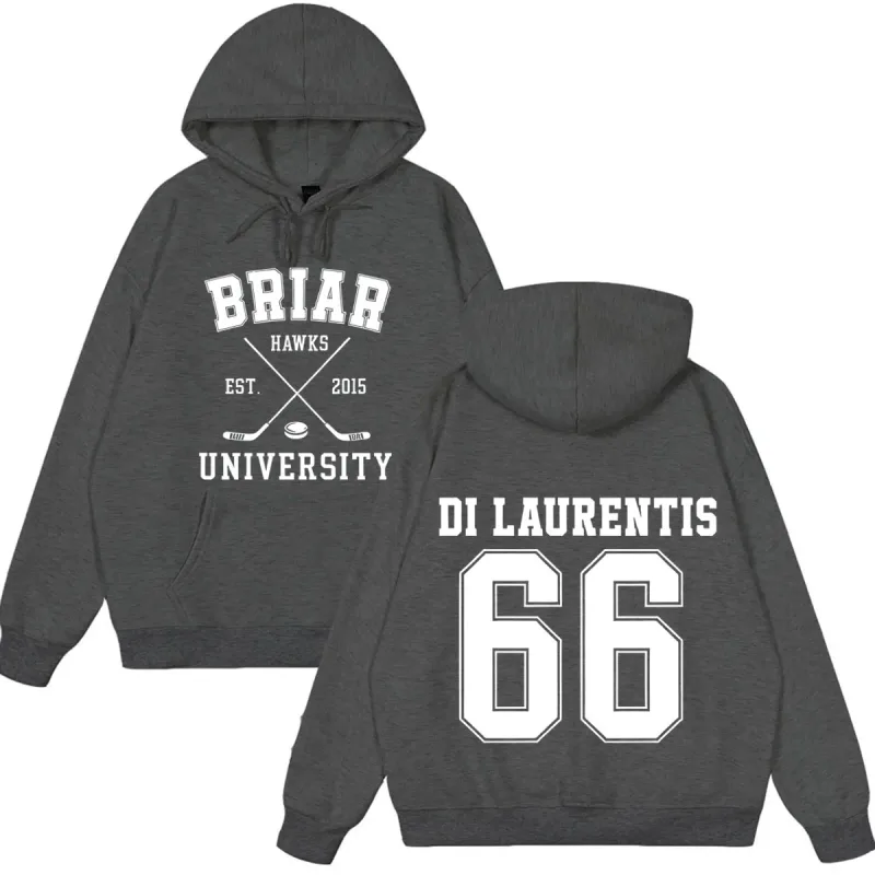 Di Laurentis 66 Off Campus TV Series Briar University Hoodie Men Women Clothing Fashion Winter Vintage Casual Loose Sweatshirt — image 8