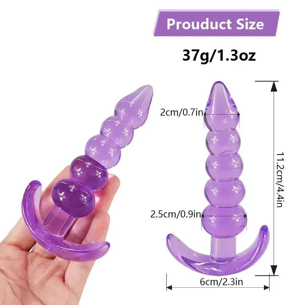 Soft Silicone Anal Plugs Anal Beads Dildo Butt Plug Prostate Massage Unisex Sexy Stopper Adult Sex Toy for Men Women Adult Games — image 5