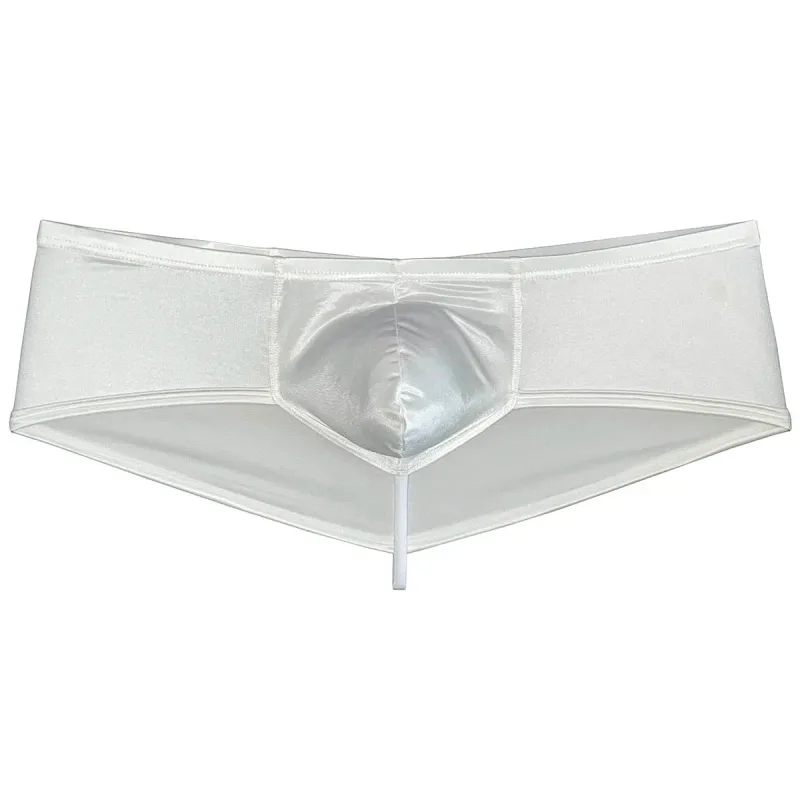 Cuecas masculinas de seda e gelo, tanga atrevida, brilhante, aparência molhada, biquíni, sólido, brilhante, cintura baixa, praia, cuecas de biquíni — image 6