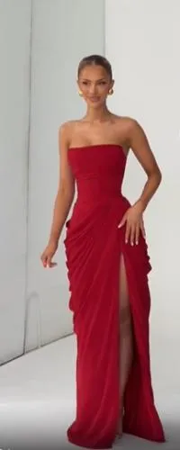 Elegant Solid Pleated Halter Women's Dress Fashion Sleeveless Backless Waist-cinching Split Maxi Dresses Summer Party Gowns 2026 — image 16