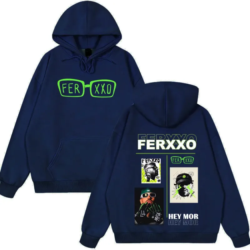 Rapper Feid Ferxxo Tour 2026 Print Hoodie Men Women Fashion Sweatshirts Casual Hip-hop Loose Long Sleeves Oversized Pullover — image 6