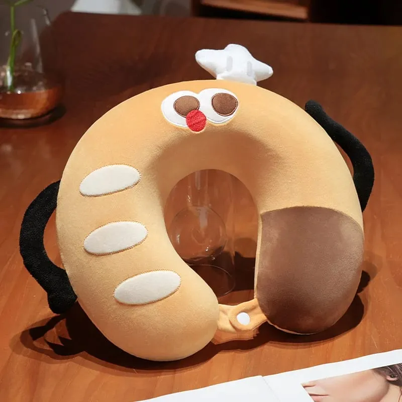 U-Shaped Pillow With Box Plush Sleep Neck Protection Pillow Office Cushion Cute Lovely Travel Pillows For Children/Adults — image 4