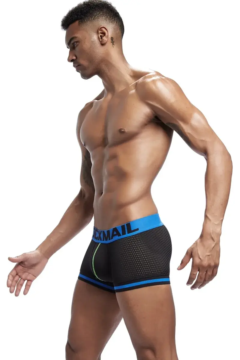 Jockmail 남자 복서 메쉬 속옷 통기성 편안한 부드럽고 편안한 스포츠 반바지 성인 남자 팬티 의류 란제리 — image 20