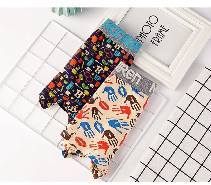 4 pçs boxer shorts roupa interior masculina sexy calcinha de algodão boxers homem shorts masculinos homme u lingerie convexa frete grátis 3256805465620521 — image 4