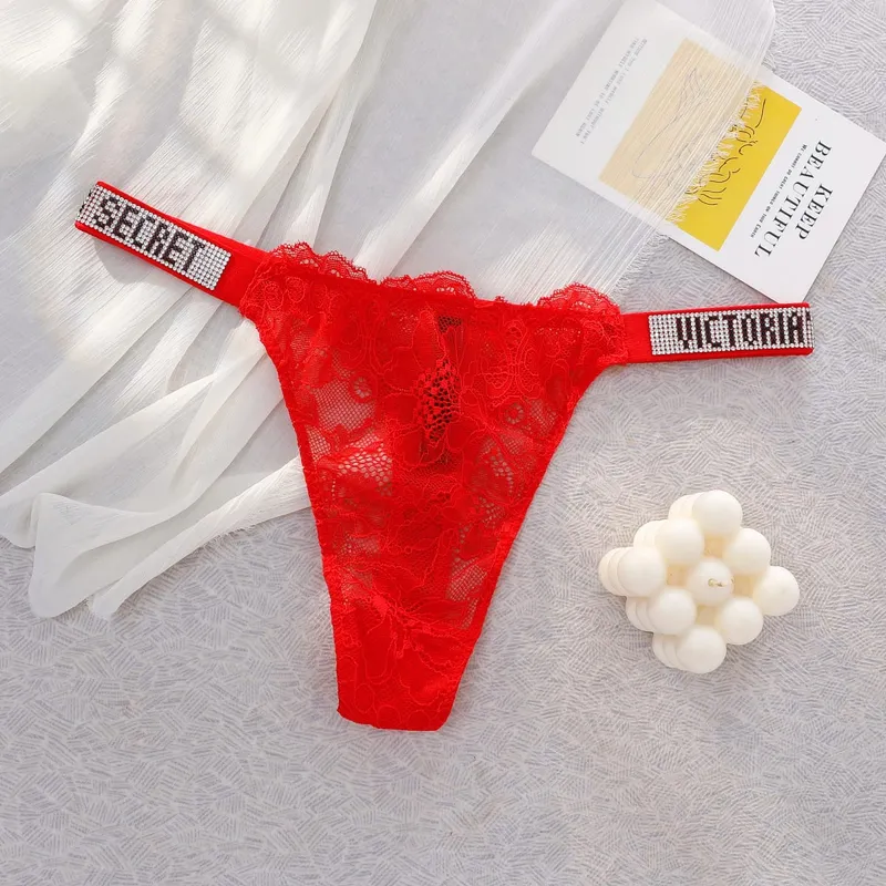 VS Sexy Panties Lingerie Victoria Secret Seamless Lace Thongs For Women Comfortable Breathable High Waist Underwear — image 6