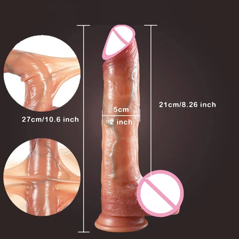 Skin Sliding Foreskin Dildo na may Real Testicles strapon Makatotohanang Dildos para sa Babae Mga Lalaki Lesbian Anal Dick Pang-adultong Sex Toys Penis 18 — image 9