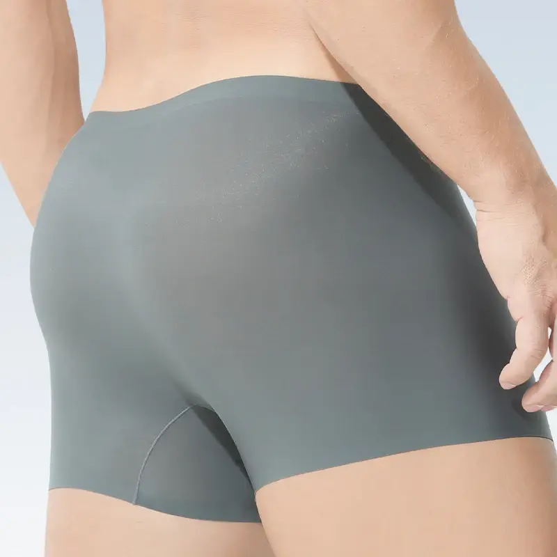 Panlalaking Kasuotang Panlalaki Panlalaking Bultuhang Ice Silk Seamless Boxer Briefs Antibacterial Breathable Sports Summer Manipis Comfort Boxer Bri — image 3