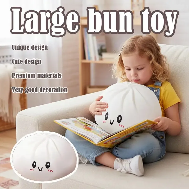 Oversized Large Dumpling Plush Pillow Giant Dumpling Squishy Large Stress Relief Sensory Soft Squeeze Decompression Toy