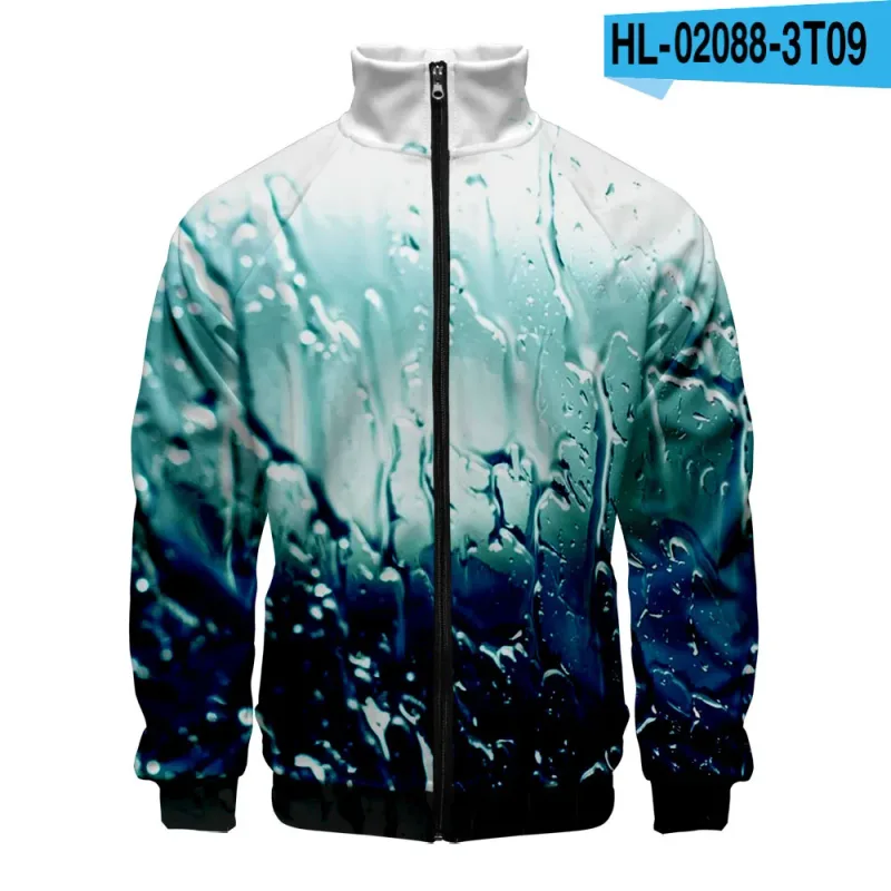 Harajuku Popular Rain 3D Print Zipper Raglan Jacket Windbreaker Boys/Girls Comfortable Stand Collar Jackets Coats — image 30