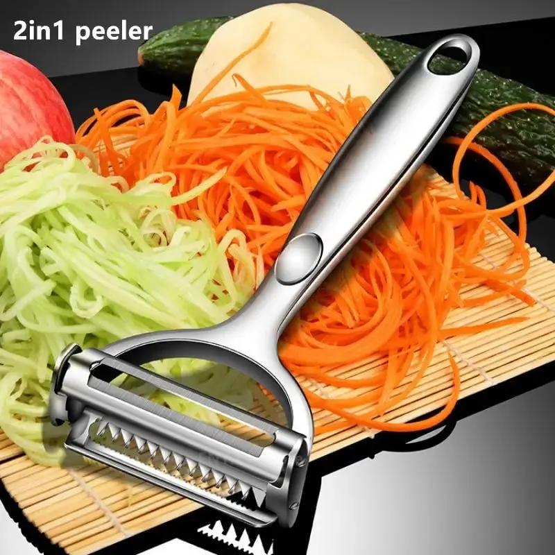 High Quality Stainless Steel Potato Cucumber Carrot Grater Julienne Peeler Vegetables Fruit Peeler Vegetable Slicer