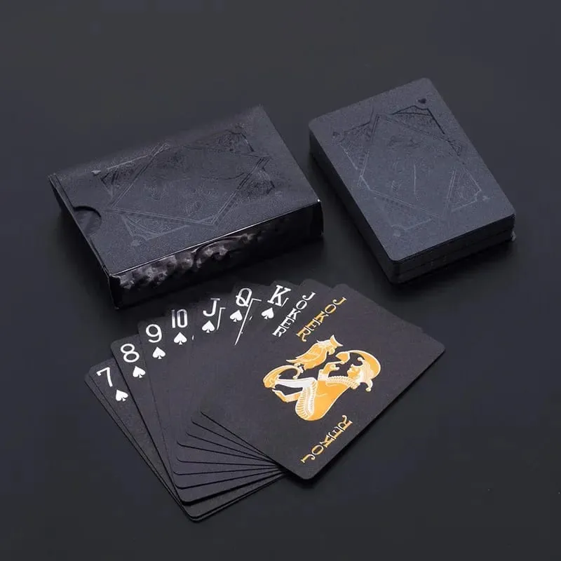 Black Gold Poker Cards Waterproof Design For Board Game Magic Show Daily Gathering Hobby Collection Indoor Entertainment — image 4