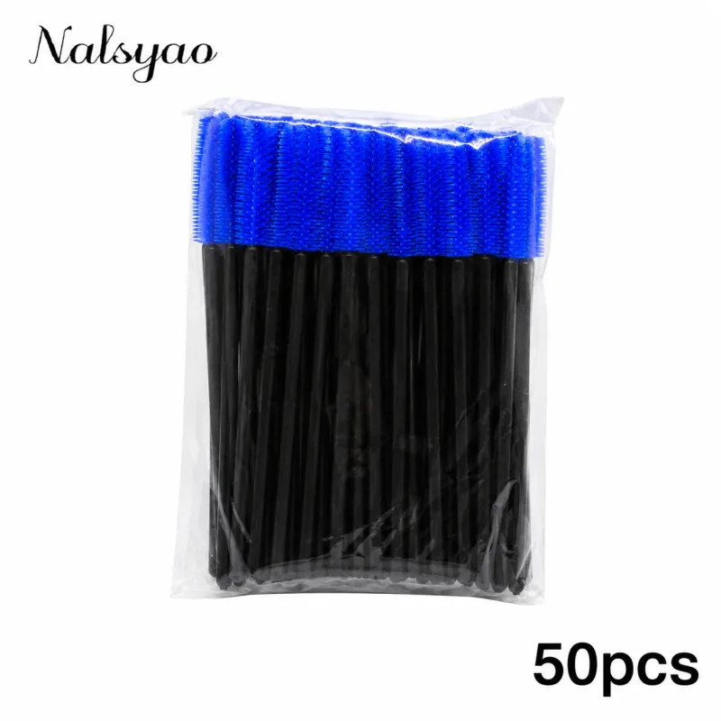50 Pcs Disposable Silicone Mascara Stick Applicator Eyelash Extension Makeup Tools Eye Eyelashes Brushes Lash Makeup Brush — image 3