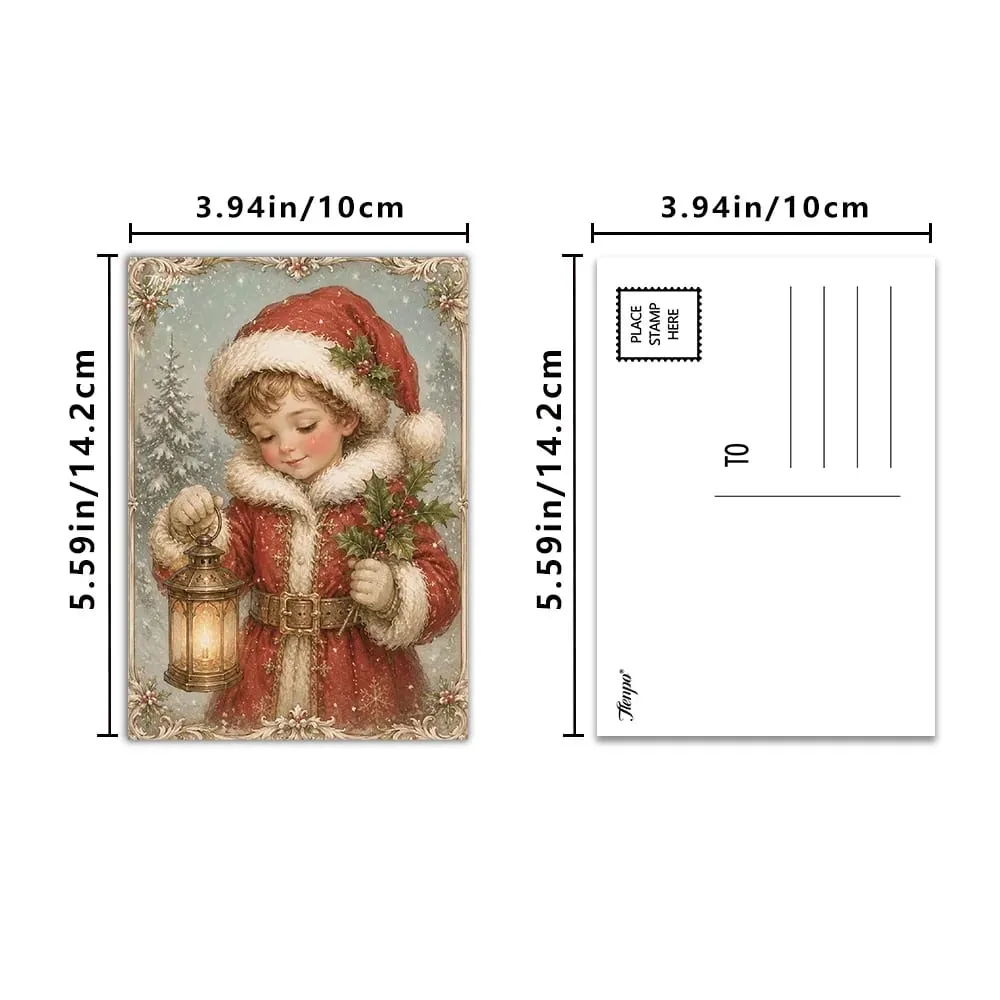 32pcs European-style Christmas postcards wall stickers mailing cards greeting cards DIY postcards commemorative postcards — image 2