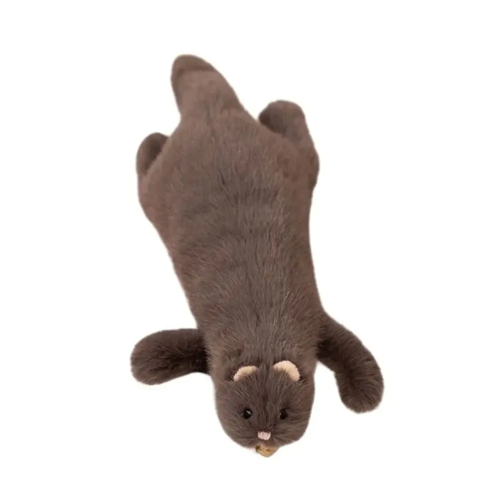 Soft Plush Ferret Plush Pillow Fluffy Texture Dense Stitching Long Ferret Cushion Cute Expression Plush Animal Pillow — image 7
