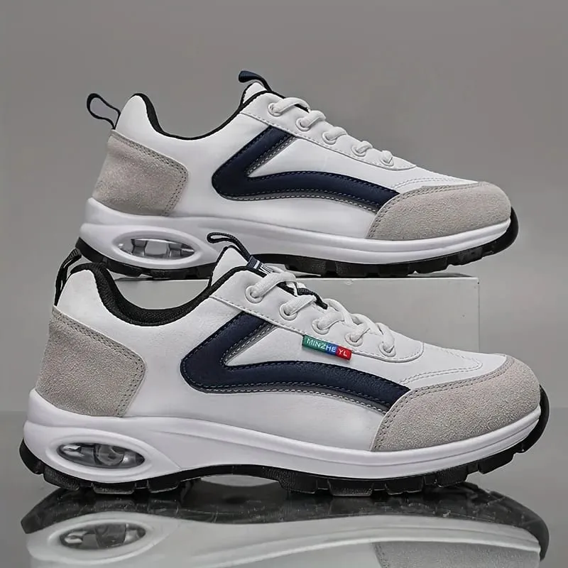 Men's Trendy Sports Shoes Lightweight Breathable Modern Non Slip Shoes Suede Detailing Outdoor Stylish Daily Wear Men Sneakers — image 6