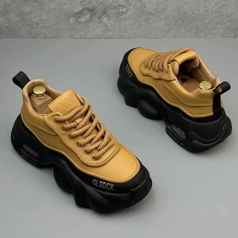 Designer Style Men Shoes Autumn Fashion Comfortable Men's Thick Platform Sneakers Casual Shoes Sports Trainers Tenis — image 5