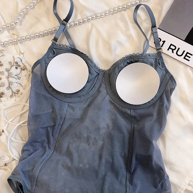 Three-dimensional embroidery flower petals lingerie soft steel ring one-piece bra set sexy strap open file shaping underwear — image 6