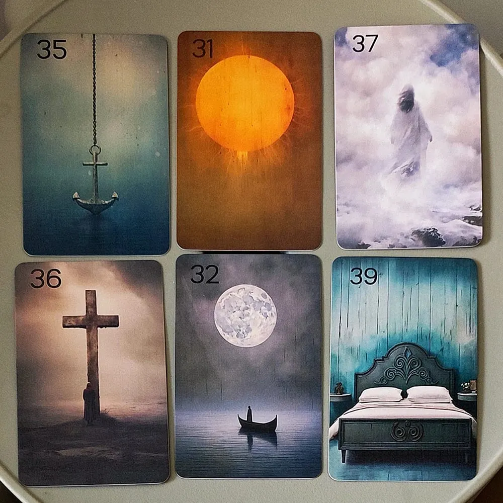76 Pcs Vintage Oil Painting Style Fortune Telling Cards Double-embossed — image 6
